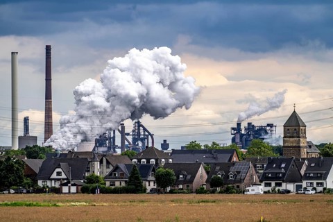 Hüttenwerke Krupp-Mannesmann, HKM in Duisburg-Hüttenheim, 2 blast furnaces, coking plant,
