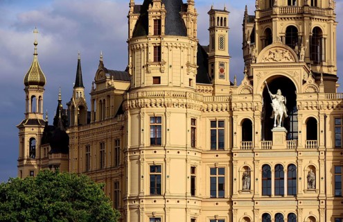 Europe, Germany, Mecklenburg-Western Pomerania, Schwerin, Schwerin Castle, built from 1845 to 1857