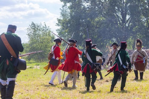 The Great Encampment near Mühlberg, also known as the Lustlager von Zeithain, was a grandiose troop