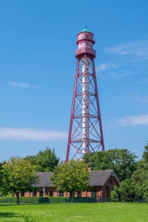 Campen lighthouse, highest lighthouse on the German mainland, Krummhörn, East Frisia, Lower Saxony,