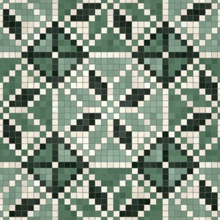 Mosaic tiles background, seamless vector pattern