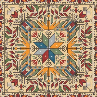 Traditional Bulgarian embroidery vector pattern