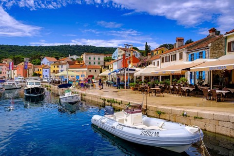 Rovenska harbour, Veli Losinj, near Mali Losinj, island of Losinj, Kvarner Gulf Bay, Croatia,