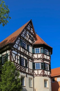 Building ensemble Münsingen Castle, today's vehicle registration authority, roof tiles, windows,