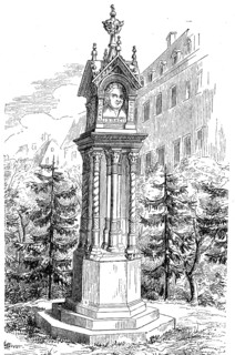 The monument to Johann Sebastian Bach at the Thomaskirche inn Leipzig, Germany, in 1892,