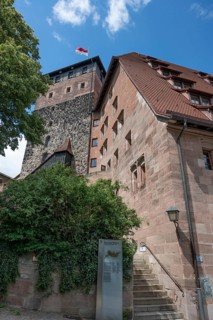 Pentagonal tower and imperial stables, former granary, built around 1494, now a youth hostel,