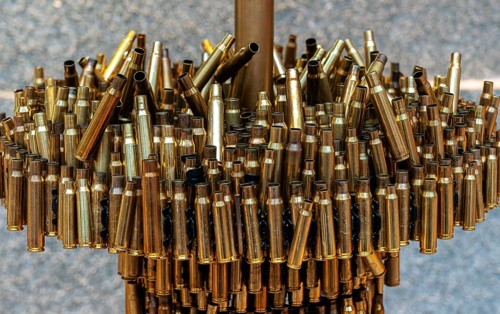 Bikini Haus Berlin, decoration of empty rifle cartridge cases, Berlin, Germany, Europe