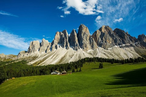 Glatschalm, Geislerspitzen, Villnöss Valley, Sass Rigais, Dolomites, South Tyrol, Italy, Europe