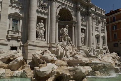 Palazzo Poli, also Palazzo Conti, Trevi Fountain, Fontana di Trevi, Rome, Italy, Europe