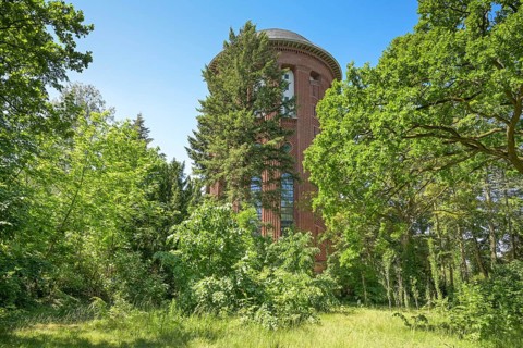 Water tower, cemetery, Bergstraße, Steglitz, Berlin, Germany, Europe