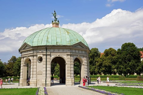 Europe, Germany, Bavaria, Munich, City, Hofgarten, Diana Temple, Tourists, Europe