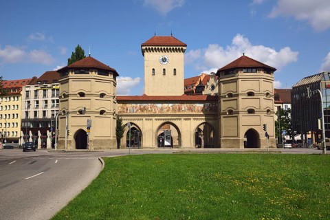 Europe, Germany, Bavaria, Munich, Isartor, part of the old city wall, now Valentin-Karlstadt