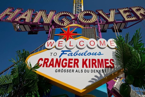 Sign Welcome to fabulous Cranger Kirmes am Hangover, Cranger Kirmes, Herne, Ruhr area, North