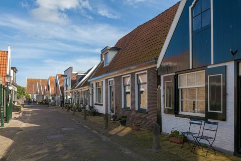 Lane in Oosterend, North Sea island of Texel, North Holland, Netherlands