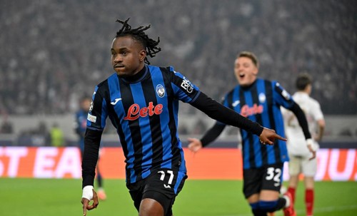 Goal celebration Ademola Lookman Atalanta BC Bergamo (11) Mateo Retegui Atalanta BC Bergamo (32)