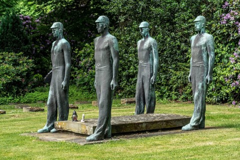 Rotthauser cemetery in Gelsenkirchen, memorial and burial ground of the victims of the mining