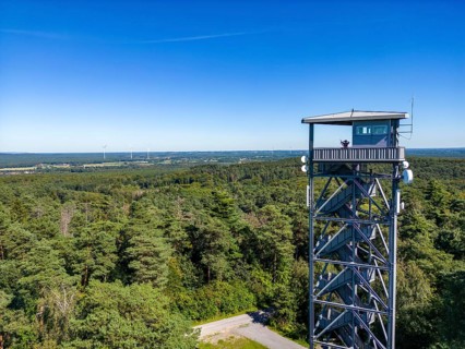 Fire watch tower on the Rennberg, near Flaesheim, Haltern am See, in the Haard forest area, one of