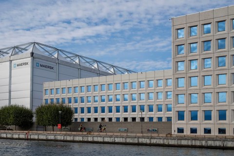 Headquarters or head office of the Møller-Mærsk Group, also known as Maersk, harbour, Copenhagen,