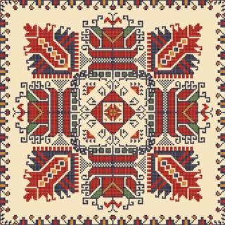 Traditional Bulgarian embroidery vector pattern