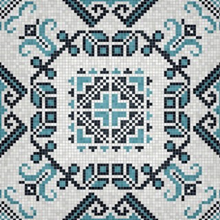 Mosaic tiles background, seamless vector pattern