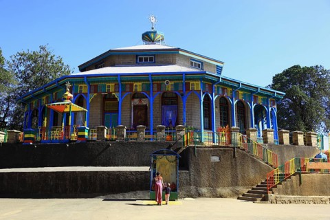St Mary's Church on Mount Entoto near Addis Ababa, Ethiopia, Africa