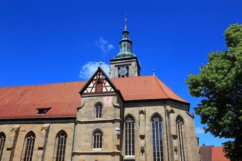 Late Gothic, Protestant-Lutheran St Mary's Church, Königsberg in Bavaria, Königsberg i.Bay, town in