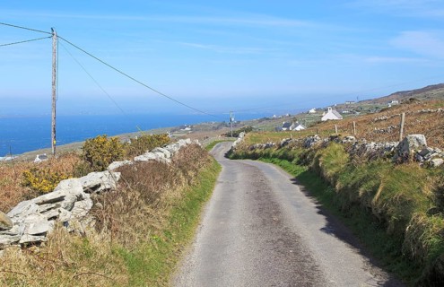 Road along west coast of Cape Clear Island, County Cork, Ireland, Irish Republic, Europe