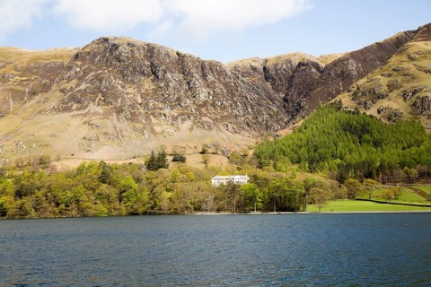 Landscape view of Lake Buttermere, Cumbria, England, UK