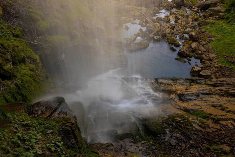 The Giessbach Waterfall on the Mountain Side in Long Exposure in Brienz, Bernese Oberland, Bern