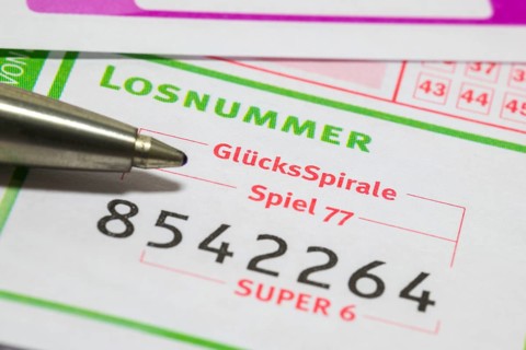 Game ticket, gambling, betting slip, betting slip, Toto, Lotto, EURO JACKPOT, 5 out of 50, biros