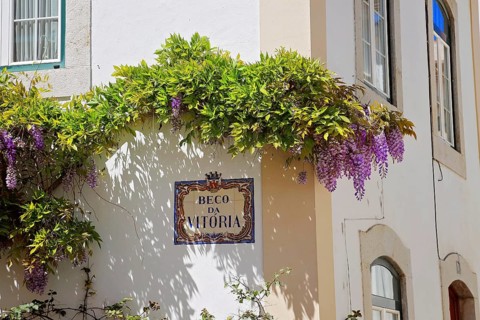 Cascais scenic streets in historic center