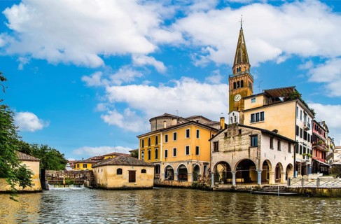 Oratorio della Pescheria with water mill S. Andrea, from the 12th century, medieval old town,