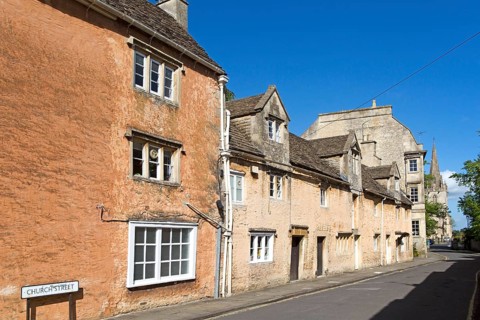 Historic buildings, Church Street, Corsham, Wiltshire, England, UK
