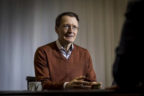 Karl Lauterbach (SPD), Federal Minister of Health, recorded during an interview at the Federal