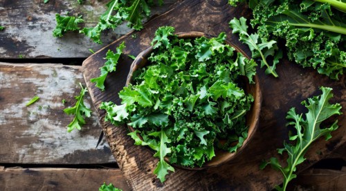 Nutritious vegetable kale salad leaves that provide big health benefits, AI generated