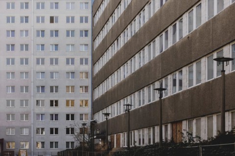 Prefabricated buildings, photographed in the Berlin district of Lichtenberg in Berlin, 29/02/2024