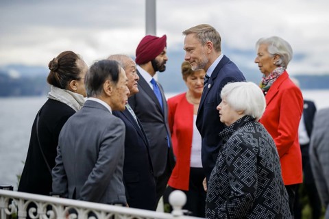 G7 Finance Ministers Meeting in Stresa. Christian Lindner (FDP), Federal Minister of Finance, with