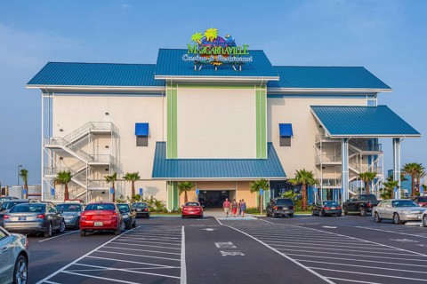 Guests leaving Jimmy Buffett's Margaritaville Casino and Restaurant on Point Cadet in Biloxi, MS,