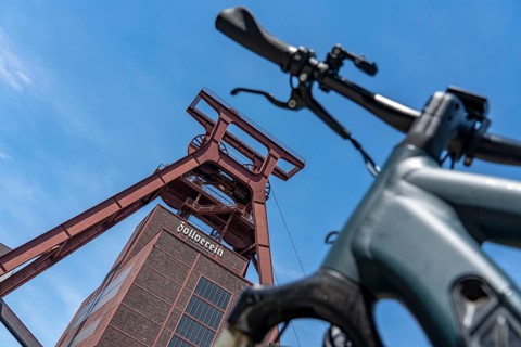 Cycling in the Ruhr region, by bike, e-bike, at the Zollverein Coal Mine Industrial Complex World