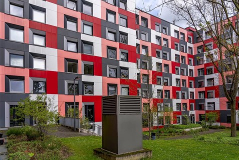 Student hall of residence of the Studierendenwerk Essen-Duisburg in Essen, over 310 furnished rooms