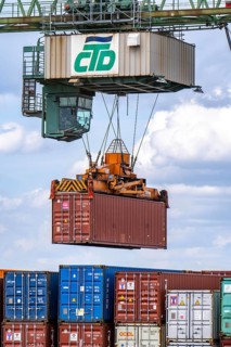 Port of Dortmund, Container Terminal Dortmund CTD, trimodal terminal, transport by rail, road and