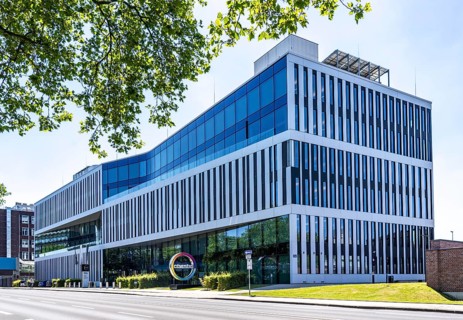 Corporate headquarters of Covestro AG in Leverkusen, at the Chempark, North Rhine-Westphalia,