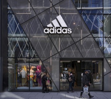 Adidas Brand Store, Shop, Logo, Retail, City centre, Frankfurt am Main, Hesse, Germany, Europe