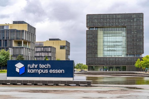 Site of the ruhr tech campus essen, formerly known as thyssenkrupp Quartier, corporate
