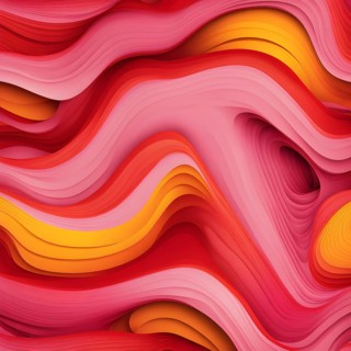 Seamless abstract pattern of vector fluid curved lines creating a dynamic ripple effect in vibrant