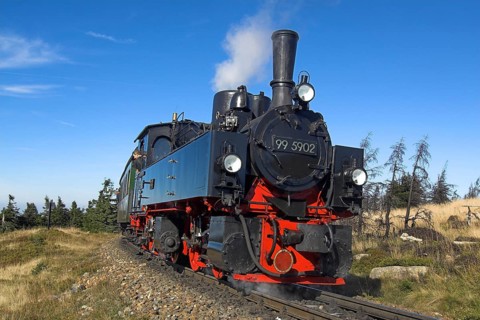 HSB, Harz narrow-gauge railway, locomotive, steam engine, smoke, HSB railway, Brockenbahn, Harz,
