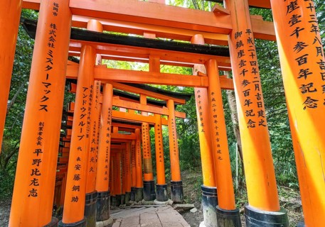Torii path, Fushimi Inari-Taisha shrine, Kyoto, Japan, Asia