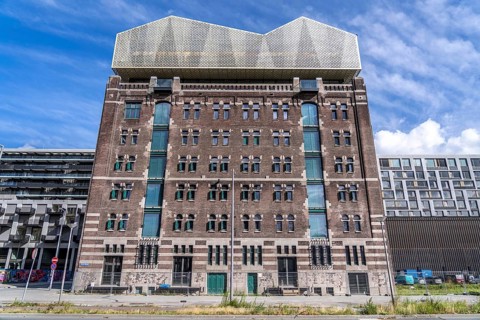 The Pakhuis Santos op Katendrecht from 1902, historic warehouse in the Rijnhaven harbour, has been
