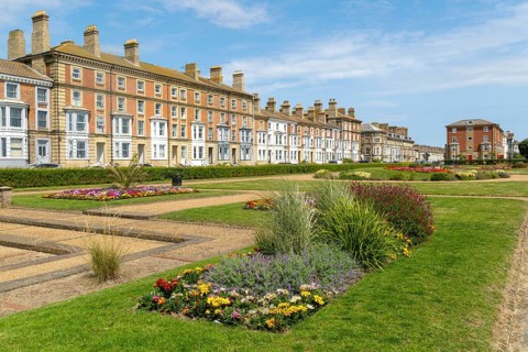 Historic buildings, Wellington Esplanade, Lowestoft, Suffolk, England, UK built 1853 architect J L