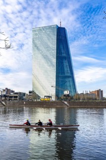 Building of the European Central Bank, ECB, on the Main in Frankfurt, Hesse, Germany, Europe
